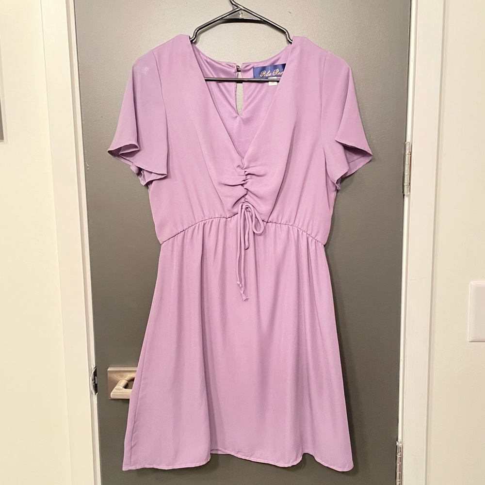 Purple summer mini dress